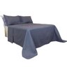 Kit Colcha Casal Liso Bouti Cobre Leito 3 Peças Cor:Grafite - 5