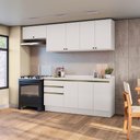 Ver imagem 1 de Armário de Cozinha Completa 100% Mdf 260cm Branco Celeste Kappesberg