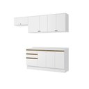 Ver imagem 2 de Armário de Cozinha Completa 100% Mdf 260cm Branco Celeste Kappesberg