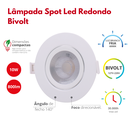Ver imagem 2 de Lâmpada Spot Led Redondo Bivolt 11,2x11,2cm 10w Potência 800 Lúmens Durín