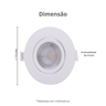 Lâmpada Spot Led Redondo Bivolt 11,2x11,2cm 10w Potência 800 Lúmens Durín - 3