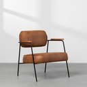 Ver imagem 1 de Poltrona Hall Pu Caramelo Poltrona Hall Pu - Caramelo Abra Casa