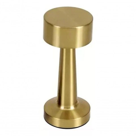 Luminária de Mesa Dimerizável Metal Gold com Led Incluso 3k4k6k Acompanha Cabo Usb Recarregável