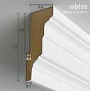Ver imagem 4 de Rodateto Clássico MDF Branco 7,36 Metros Lineares