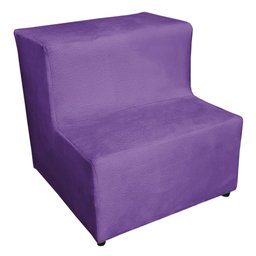 Kit Maca Estética Capitonê com Mocho e Escadinha 70 Cm Roxa Slk Decor Reta - 4