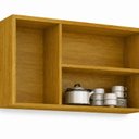 Ver imagem 4 de Armário Aéreo de Cozinha 3 Portas com Vidro Reflecta Demi Espresso Móveis Cinza/Cinamomo/Acetinado