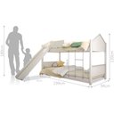 Ver imagem 3 de Beliche Solteiro com Escorregador Exclusiva Casinha - Branco