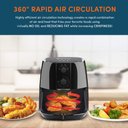 Ver imagem 2 de Elite Gourmet Eaf-4617x Fritadeira Elétrica sem Óleo 4 Quartos Preto