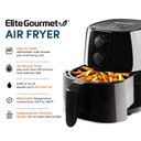 Ver imagem 6 de Elite Gourmet Eaf-4617x Fritadeira Elétrica sem Óleo 4 Quartos Preto