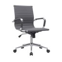 Ver imagem 2 de Kit 2 Cadeiras de Escritório Diretor Eames em Couro - Cinza