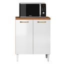 Ver imagem 1 de Balcão para Cozinha 70 cm 2 Portas Halena Cinamomo/Branco