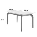 Ver imagem 6 de Mesa Liz 120 Mdf com 4 Cadeiras Safira Linho Grafite Naturalle