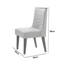 Ver imagem 5 de Mesa Liz 120 Mdf com 4 Cadeiras Safira Linho Grafite Naturalle