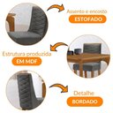 Ver imagem 4 de Mesa Liz 120 Mdf com 4 Cadeiras Safira Linho Grafite Naturalle