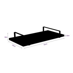 Bandeja Espelhada 25x50cm Borda Infinita Castanho Com Alça Cobre - 3