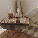 Ver imagem 2 de Bandeja Espelhada 25x50cm Borda Infinita Castanho Com Alça Cobre
