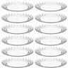 Conjunto 12 Pratos Grandes Plástico Resistente 26cm Transparentes Crippa - 1