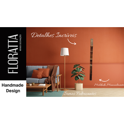 Decoração Escultura de Parede Abstrata em Aço Cor Bronze Envelhecido Exclusiva no Brasil Base em MDF - 3
