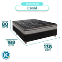 Ver imagem 3 de Conjunto Cama Box Preto Casal + Colchão D28 Conforto Paropas