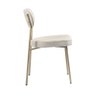 Cadeira Lavínia Linho Bege/aço Champanhe - Salaone - 3
