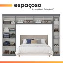 Ver mais imagens de Guarda Roupas Modulado Closet Quarto Completo 9 Portas com Espaço para Cama Queen 1,58m Madrid