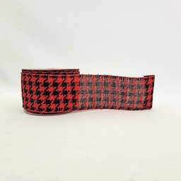 Fita Vermelho E Preto Natalina 6cmx9m Pied De Poule Natal - 2