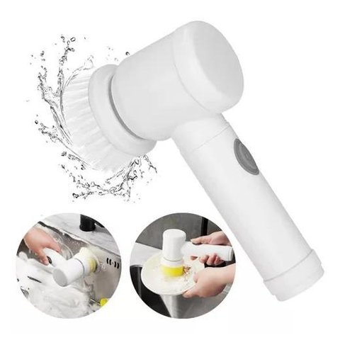 Escova Elétrica 5 em 1 Recarregável - Branco