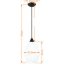 Ver imagem 2 de Pendente Moderno Barril Extra Grande Multi Ambientes:branco/branco C/filete Aleatório/110/220