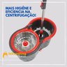 Mop Giratório Balde Centrifugador Inox Esfregão De Limpeza - 6