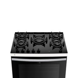 Fogão Agile Up Glass 5 Bocas Atlas, Mesa de Vidro Temperado, Acendimento Automático Bivolt - Branco - 5