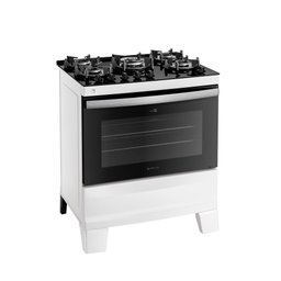 Fogão Agile Up Glass 5 Bocas Atlas, Mesa de Vidro Temperado, Acendimento Automático Bivolt - Branco - 1