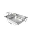 Ver imagem 2 de Cuba Gastronômica de Inox GN 1/2 de 65 mm com Alças FrigoPro