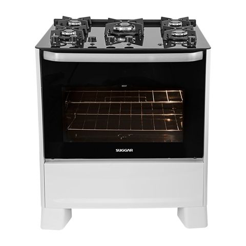 Fogão Best Glass 5 Queimadores Branco Bivolt Fgvbg510br Suggar