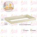 Ver imagem 3 de Bandeja Mini com Espelho Decorativa P/ Perfume Banheiro Pgb Bandeja de Madeira Espelhada Palha