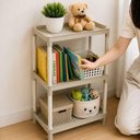 Ver imagem 3 de Prateleira Organizadora 3 Andares Estante Tripla Plástico PP 34cm Branco