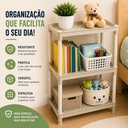 Ver mais imagens de Prateleira Organizadora 3 Andares Estante Tripla Plástico PP 34cm Branco