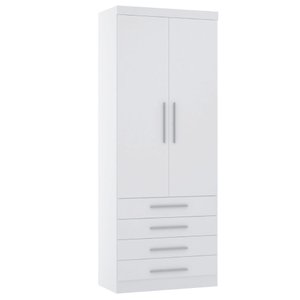 Guarda Roupa Modulado 90cm 2 Portas e 4 Gavetas Alpes Luciane Móveis