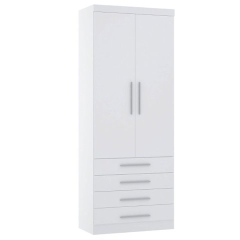 Guarda Roupa Modulado 90cm 2 Portas e 4 Gavetas Alpes Luciane Móveis