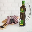 Ver imagem 4 de Kit 2 Suportes para Garrafa de Azeite Aço Cromado Porta Óleo de Bancada para Cozinha