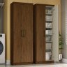 Guarda Roupa Multiuso 02 Portas de Abrir H02 Violeta Castanho - Mpozenato - 2