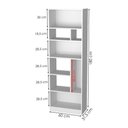 Ver imagem 3 de Estante Multiuso 4 Prateleiras 180x60 B38 Branco Novam