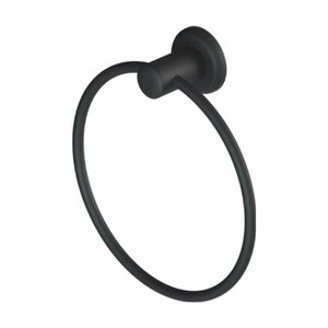 Porta toalha argola black preto fosco banheiro Civitt