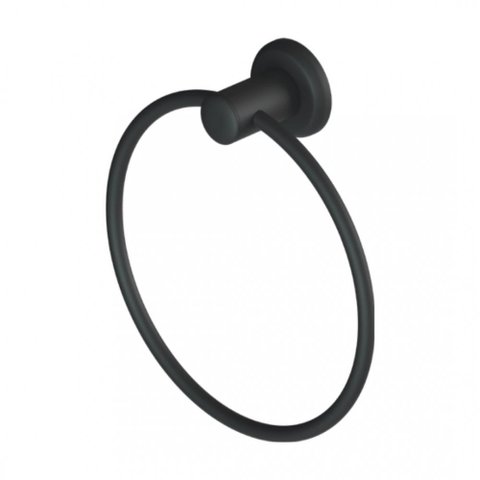 Porta toalha argola black preto fosco banheiro Civitt