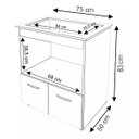 Ver imagem 4 de Balcão Moblis Móveis Cooktop 5 Bocas Forno Microondas Multiuso Elisa Cor Savana/preto