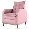 Poltrona Reclinável Alef Veludo Turkey Rosa - 2