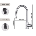 Ver imagem 3 de Torneira de Cozinha Gourmet Monocomando Misturador Extensível Spray Arco Escovada - Paraná