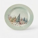 Ver imagem 1 de Prato Redondo de Melamina para Jantar Figuras Natalinas 35cm:Floresta