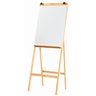 Cavalete Porta Bloco Flip Chart Com Quadro Branco Estrutura Madeira Pinus Natural Altura 1,50 Metros - 1