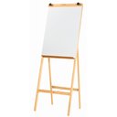 Ver imagem 1 de Cavalete Porta Bloco Flip Chart com Quadro Branco Estrutura Madeira Pinus Natural Altura 1,50 Metros