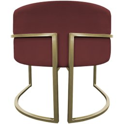 Kit 2 Poltronas Decorativa Recepção Luna Suede Cores Base de Ferro Champagne - 8